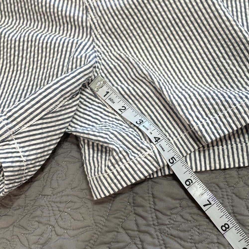 St. John's Bay Black and White Striped Women Shorts - Picture 9 of 10